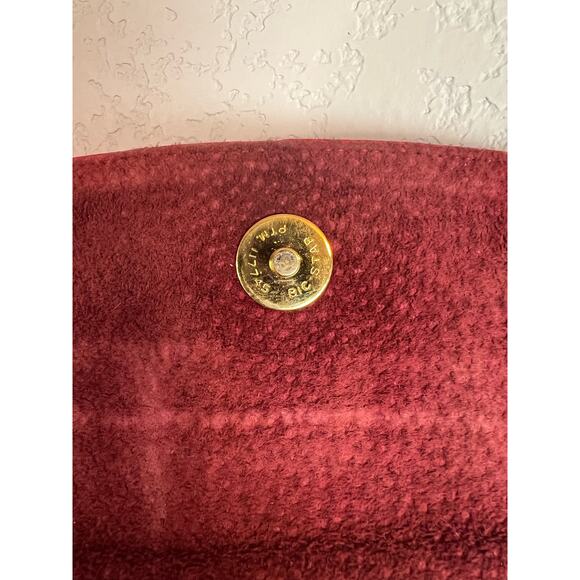 Vintage Red Eelskin Ell Skin Exotic Leather Purse Bag Retro 80s - Picture 10 of 10